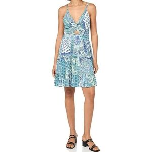 Floral Maxi Dress - Blue and Green